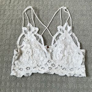 White lace bralette